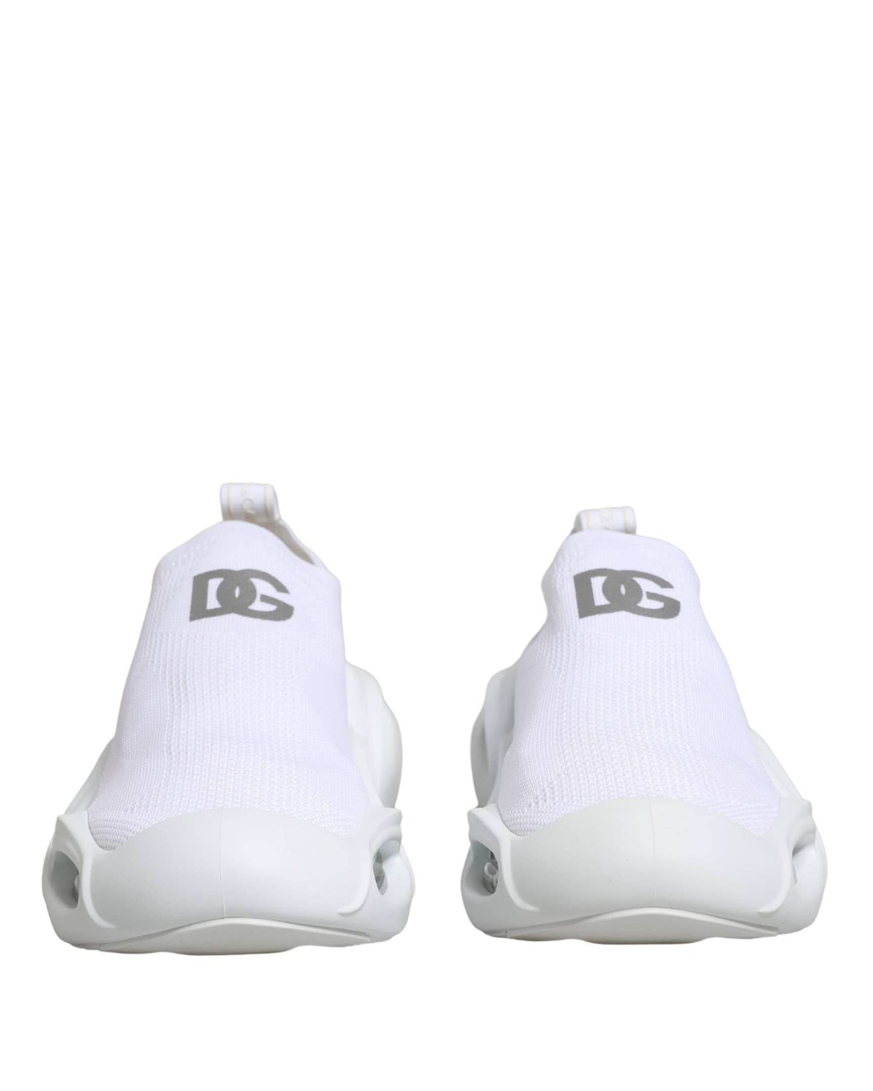 Dolce & Gabbana White Slip On Wave Low Top Sneakers Shoes Glam Steals