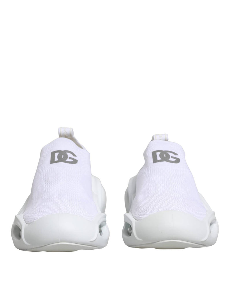 Dolce & Gabbana White Slip On Wave Low Top Sneakers Shoes Glam Steals