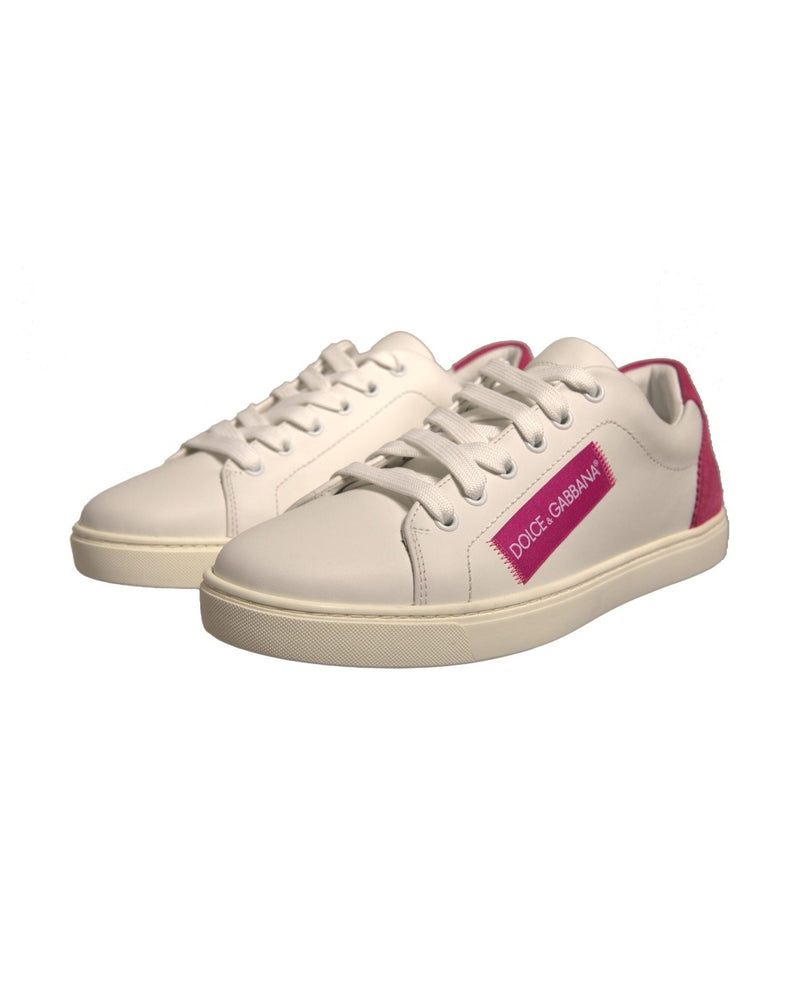 Dolce & Gabbana White Suede Leather Low Top Sneakers Shoes Glam Steals