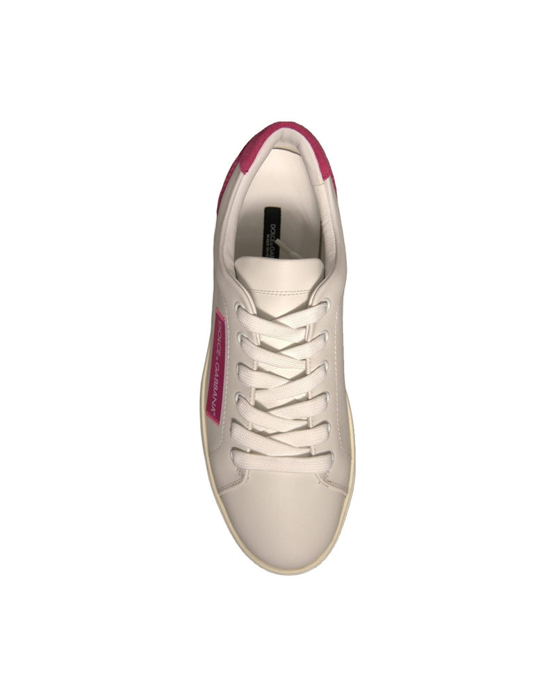 Dolce & Gabbana White Suede Leather Low Top Sneakers Shoes Glam Steals