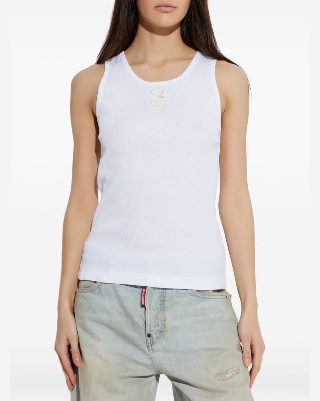 Dolce & Gabbana White Top Topwear