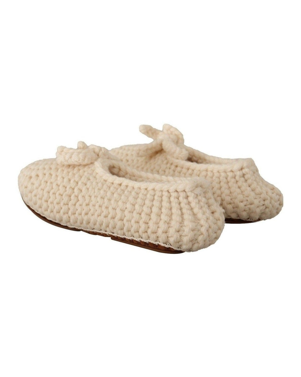 Dolce & Gabbana Wool Chic Knit Ballerina Flats Flats