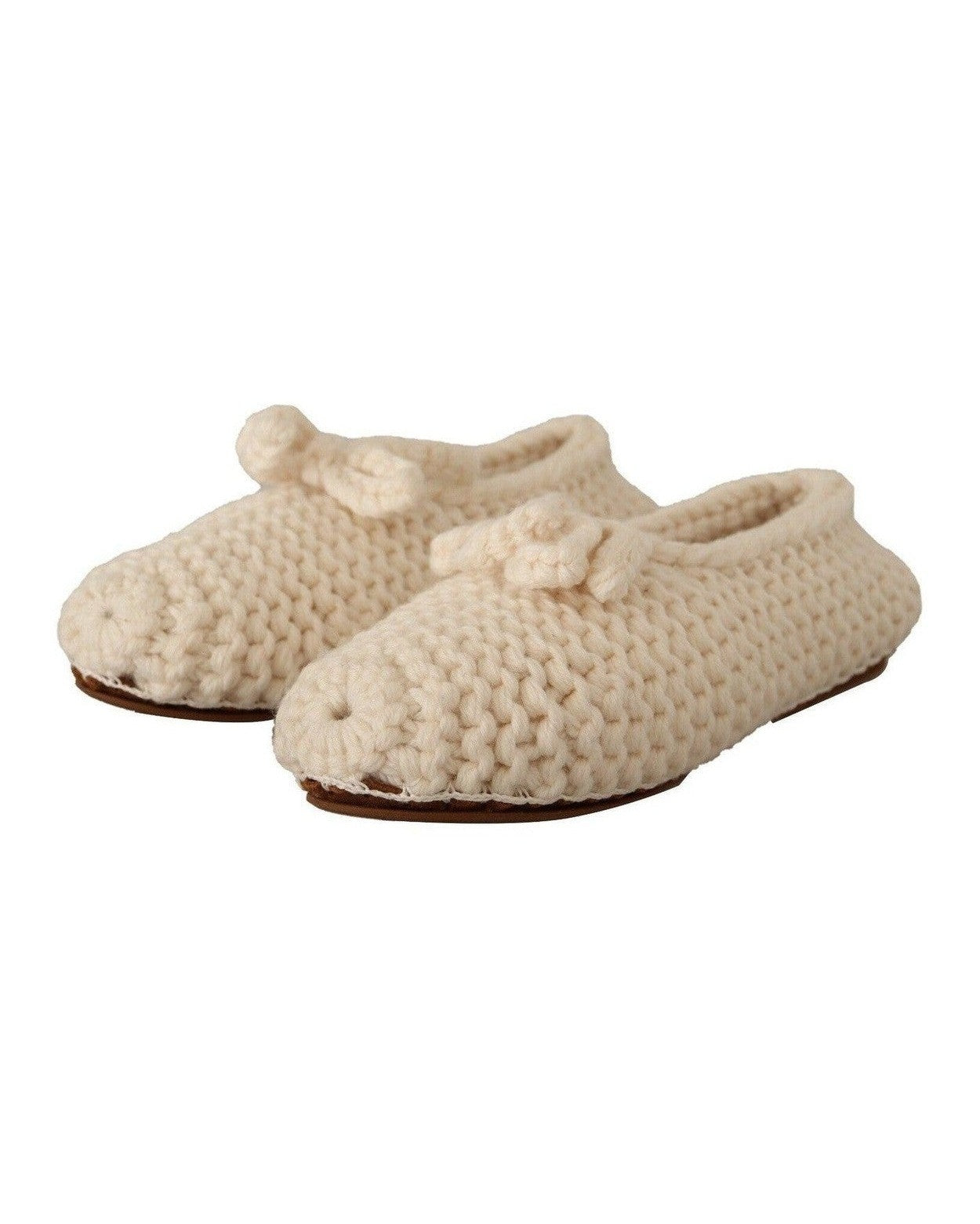 Dolce & Gabbana Wool Chic Knit Ballerina Flats Flats