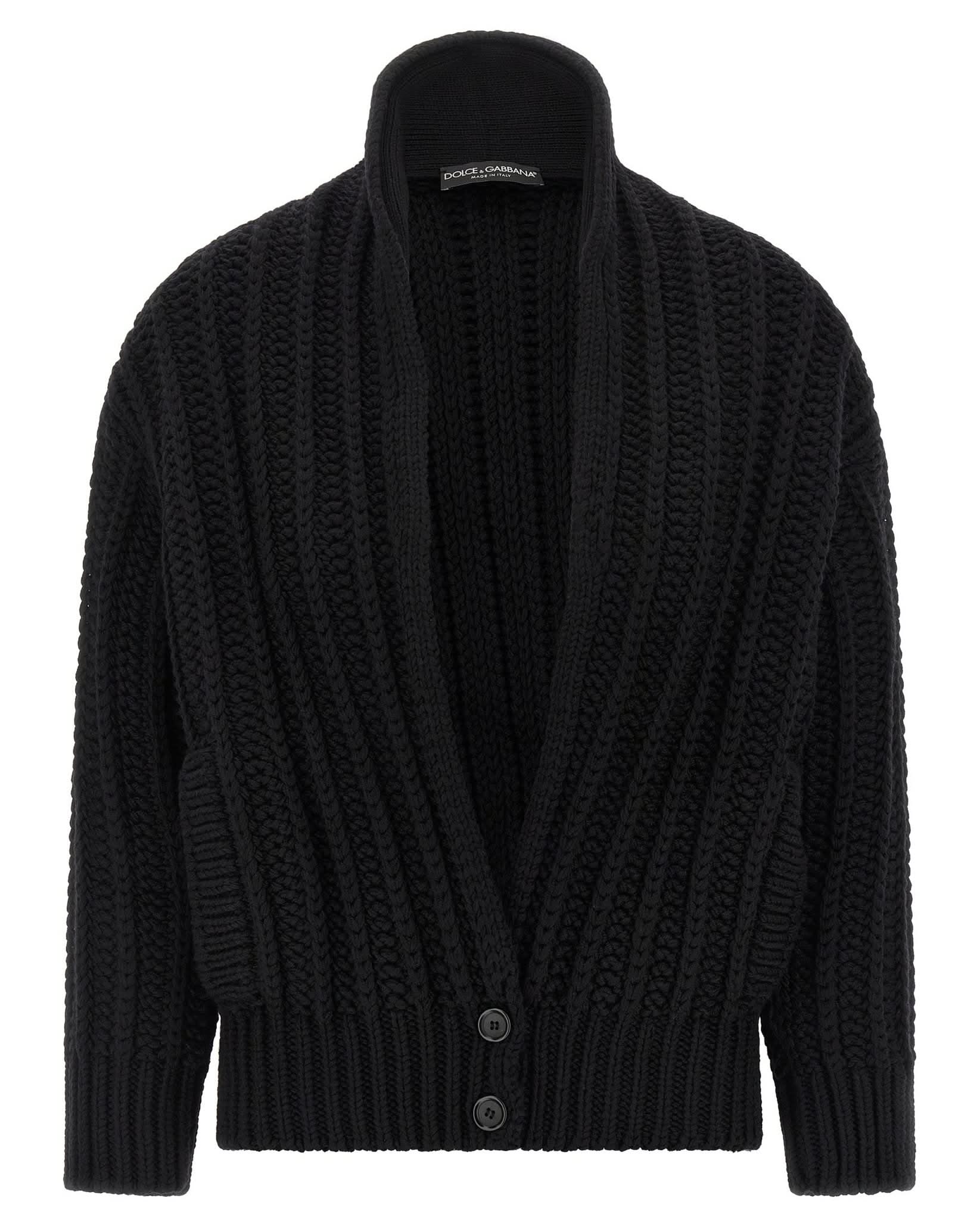 Dolce & Gabbana Wool Coarse Cardigan Glam Steals