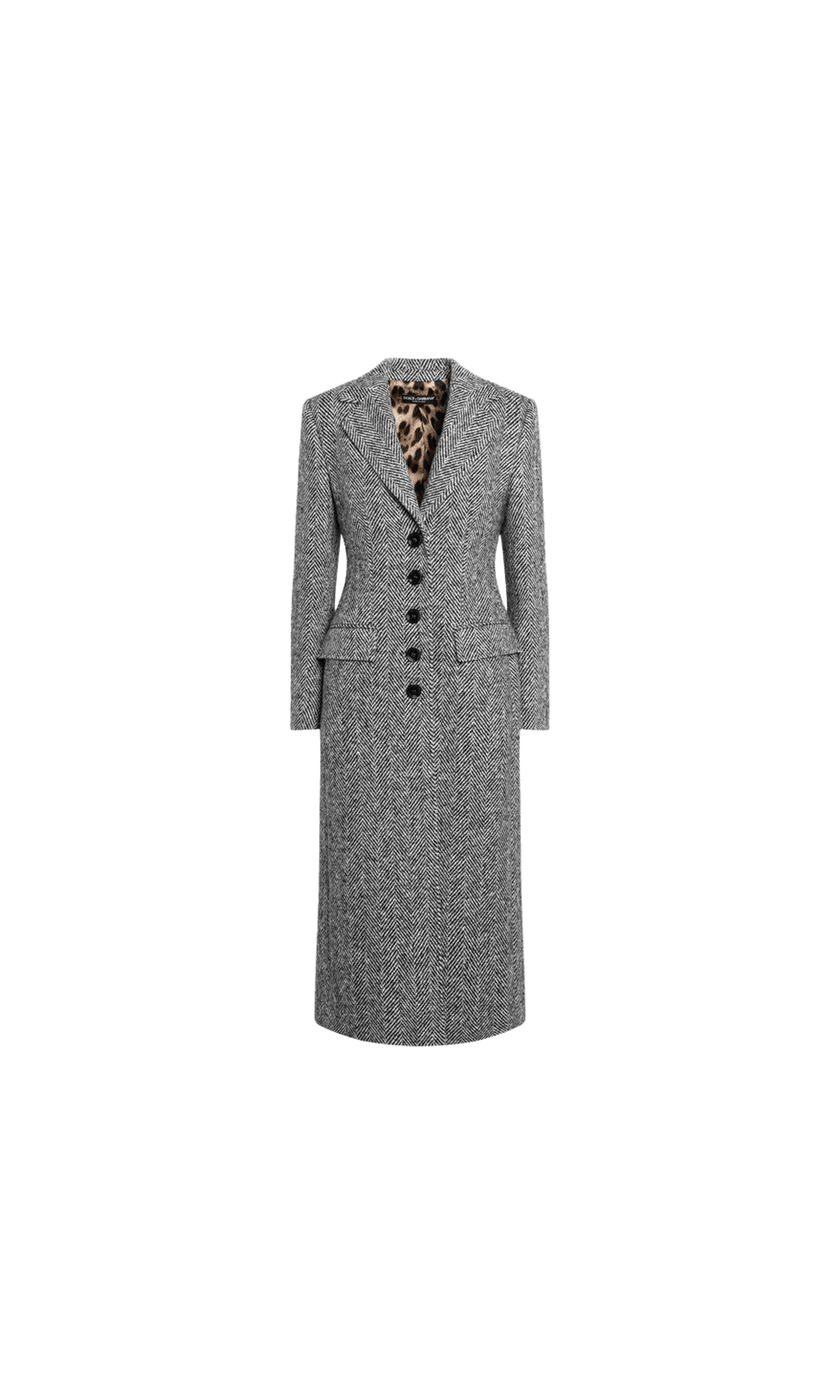 Dolce & Gabbana Wool Single Breasted Chevron Coat Glam Steals