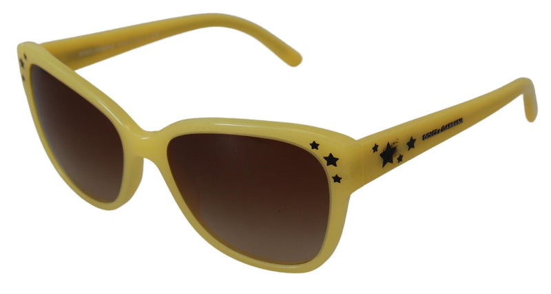 Dolce & Gabbana Yellow Acetate Frame Stars Embellishment Sunglasses Glam Steals