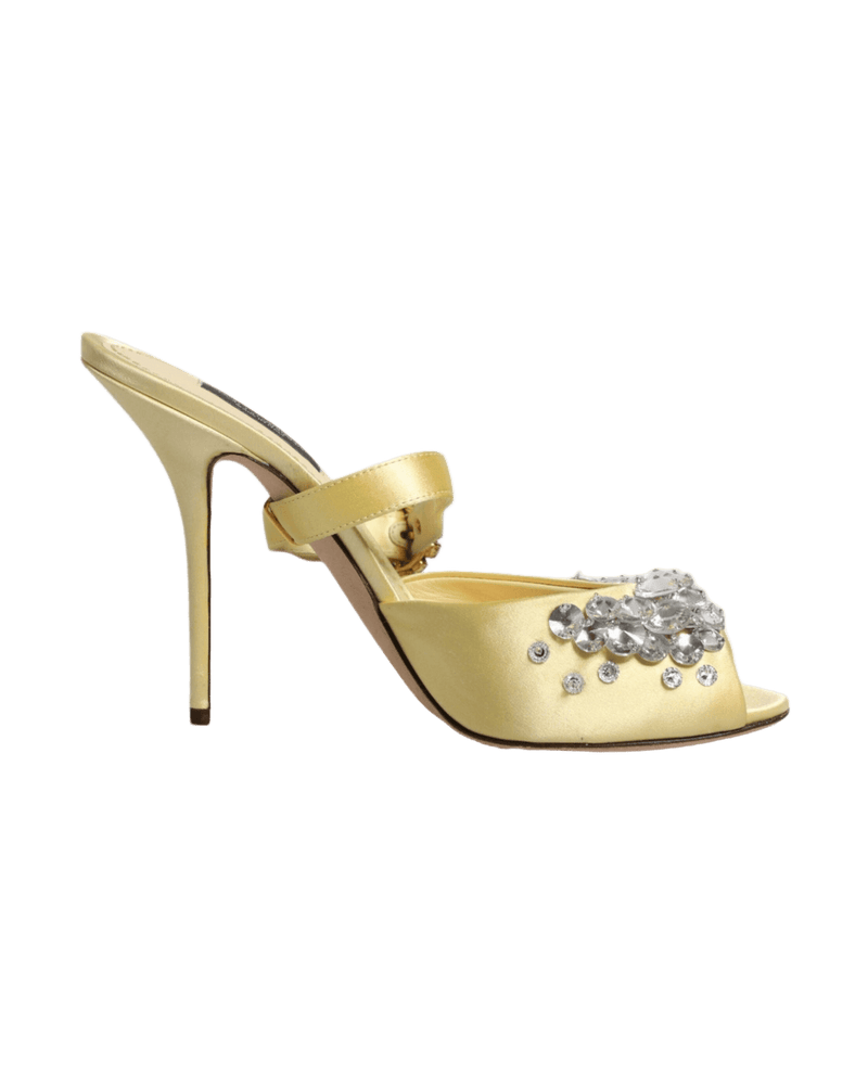 Dolce & Yellow Gabbana Crystal Slides Keira Sandals Shoes Glam Steals