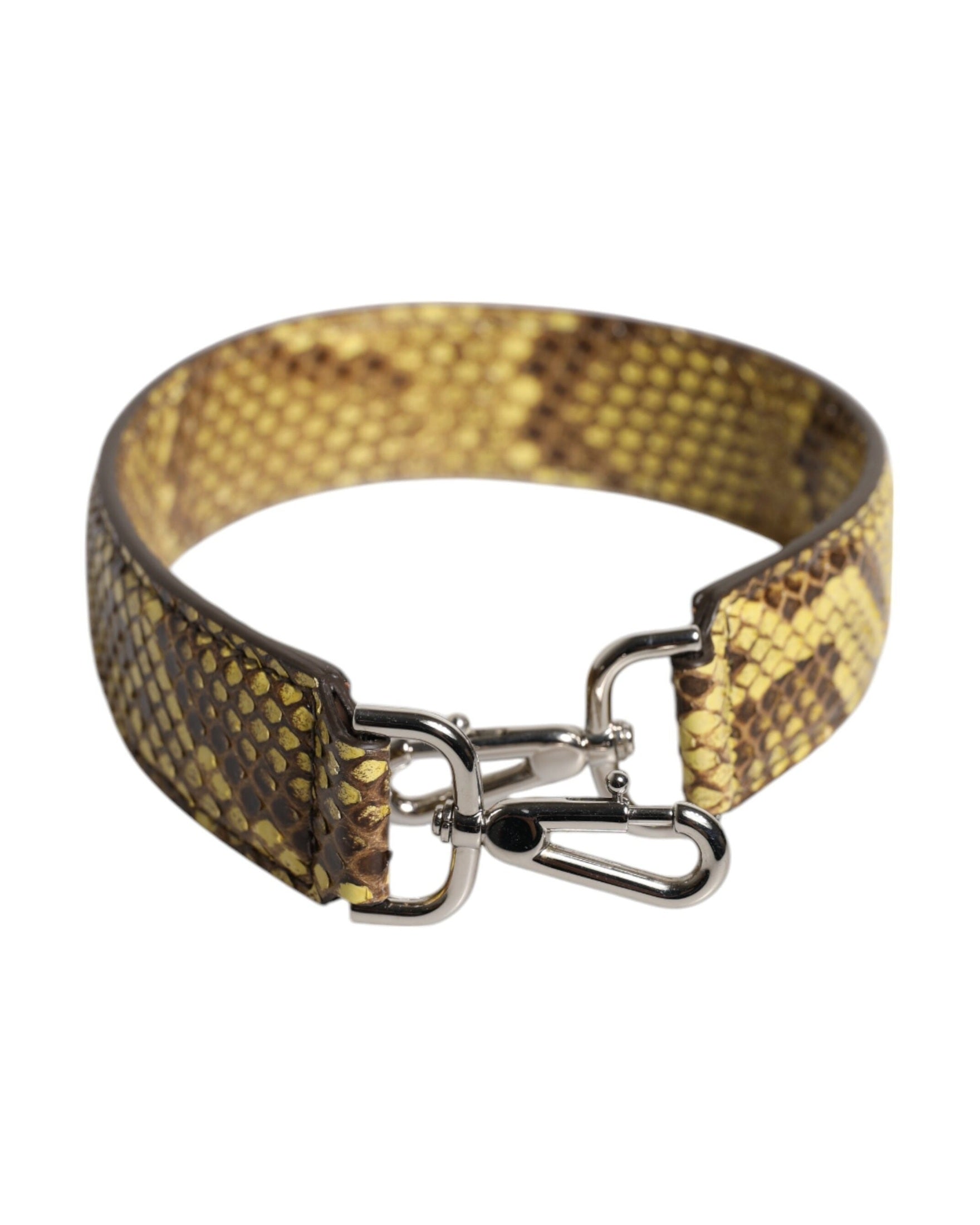 Dolce & Gabbana Yellow Leather Exotic Bag Shoulder Strap Glam Steals