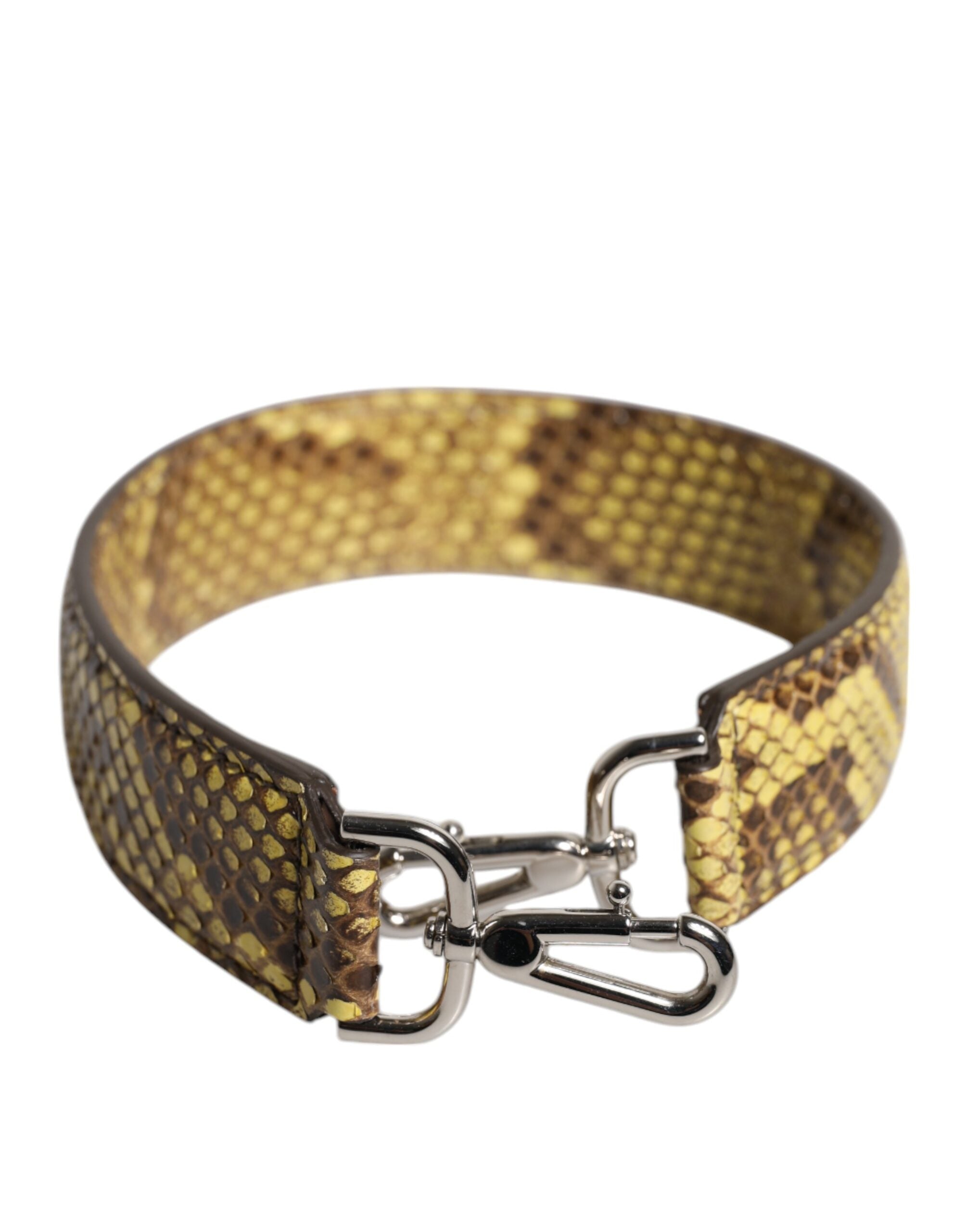 Dolce & Gabbana Yellow Leather Exotic Bag Shoulder Strap Glam Steals