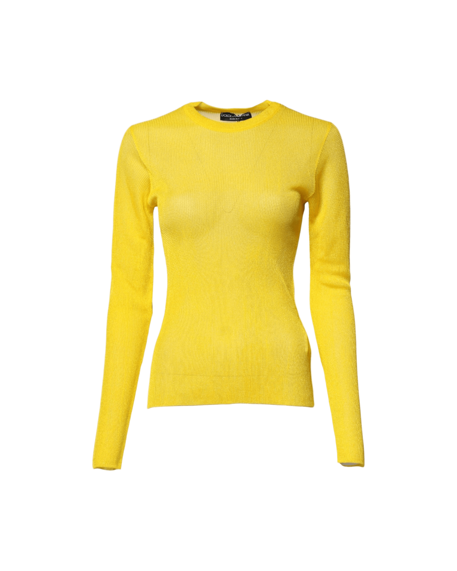 Dolce & Gabbana Yellow Polyester Women Pullover Top Sweater Glam Steals