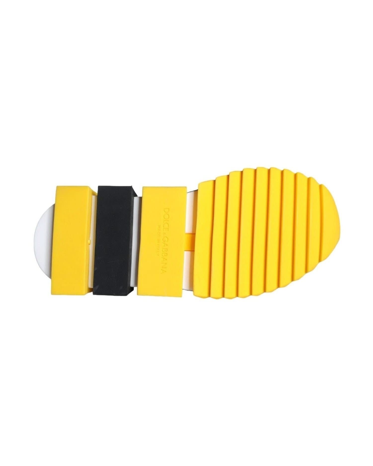 Dolce & Gabbana Yellow Sorrento Crystals Sneakers Womens Shoes Sneakers