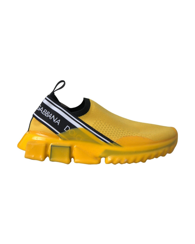 Dolce & Gabbana Yellow Sorrento Slip On Sneakers Women Shoes Glam Steals