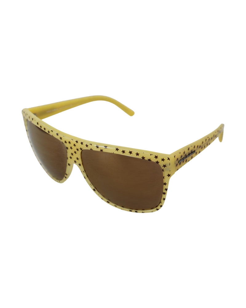 Dolce & Gabbana Yellow Stars Acetate Square Sunglasses Glam Steals