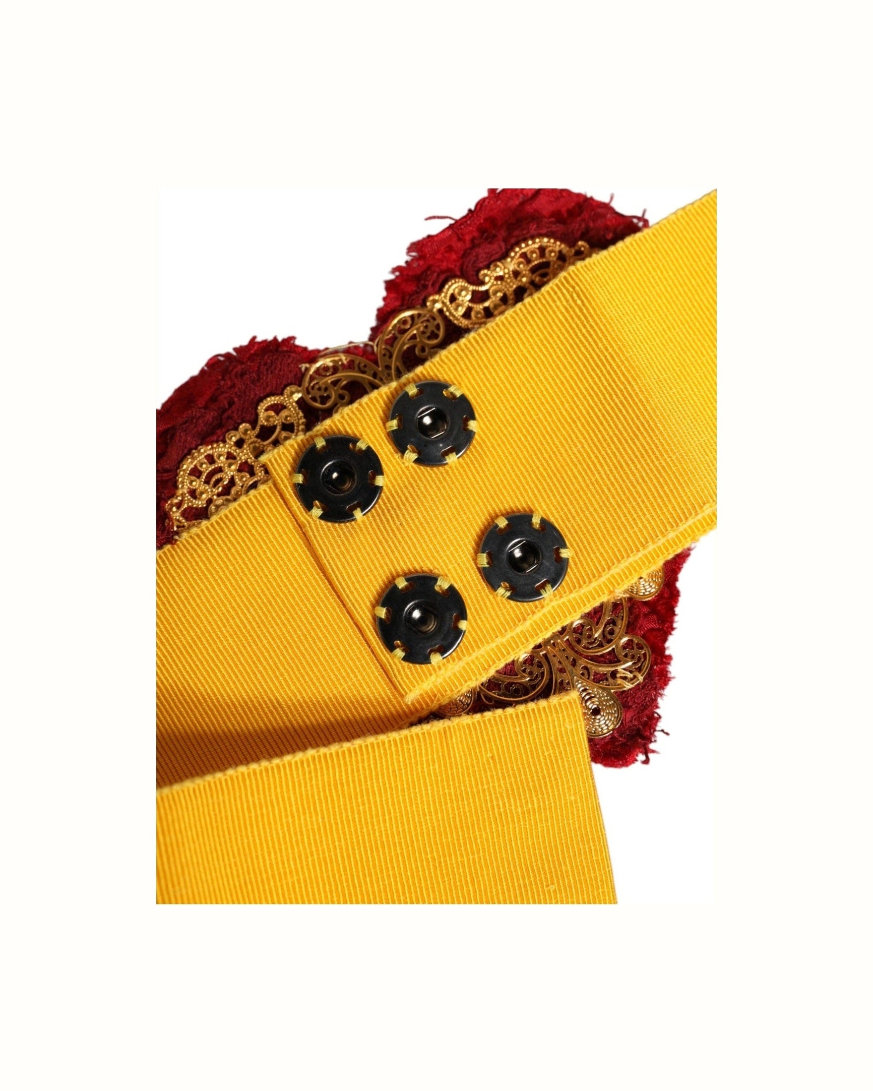Dolce & Gabbana Yellow Stretch Wide Waist Heart Embellished Belt Glam Steals