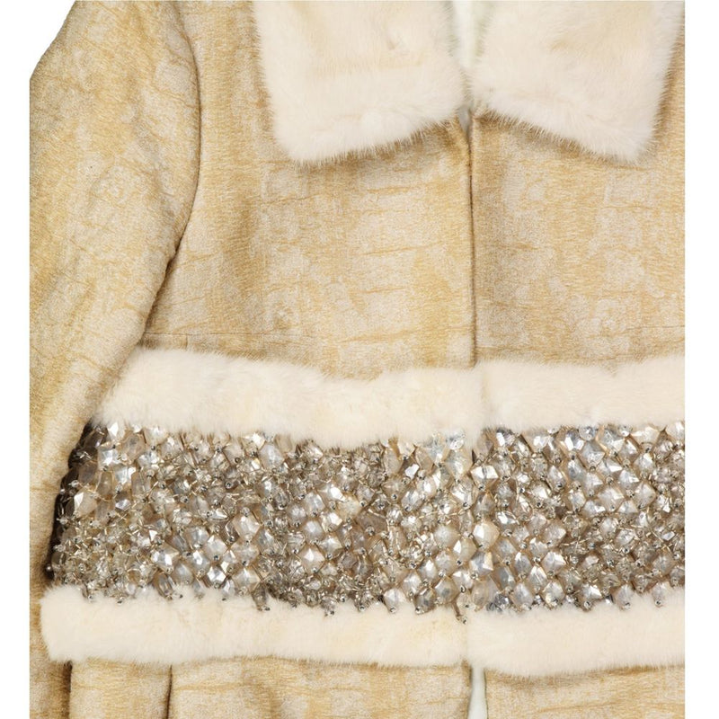Dsquared² Beige Polyamide Coat Glam Steals