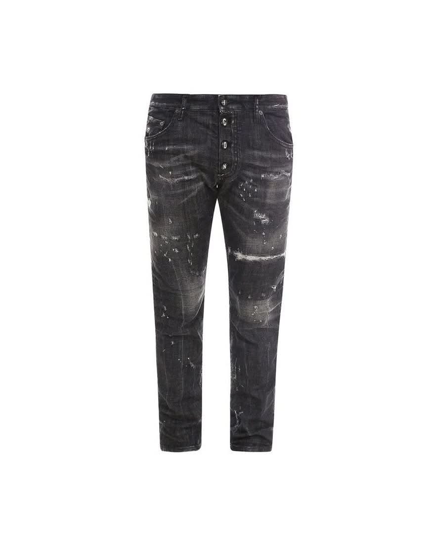 Dsquared² Black Cotton Denim Jeans Jeans
