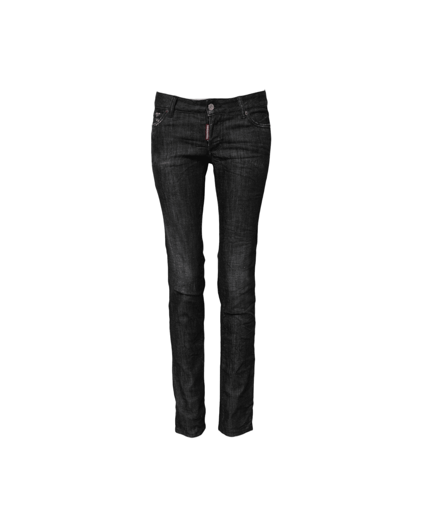 Dsquared² Black Cotton Low Waist Skinny Denim Jeans Glam Steals