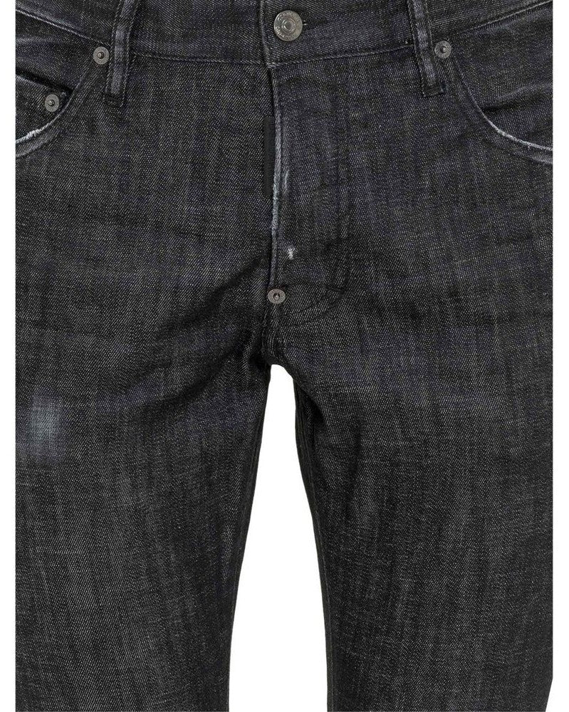 Dsquared² Black Cotton Slim Fit Jeans Glam Steals