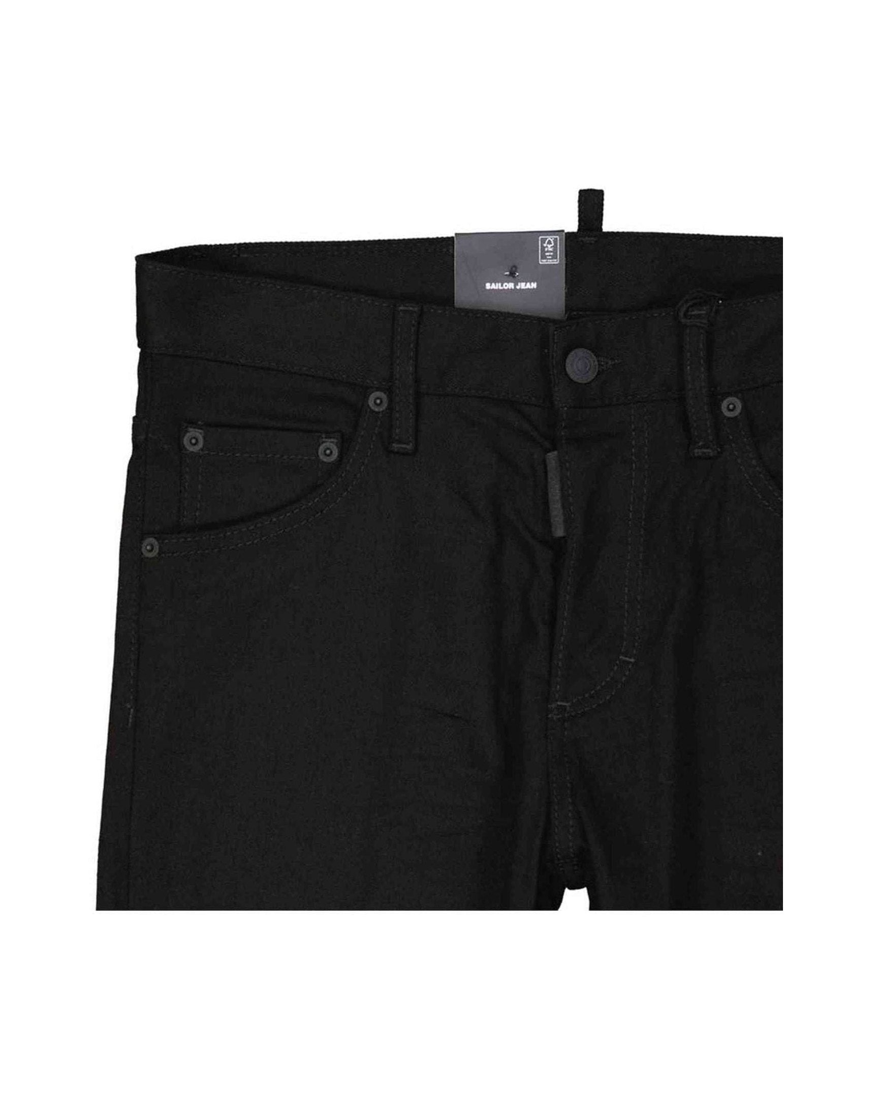 Dsquared² Black Denim Bull Sailor Jeans Glam Steals