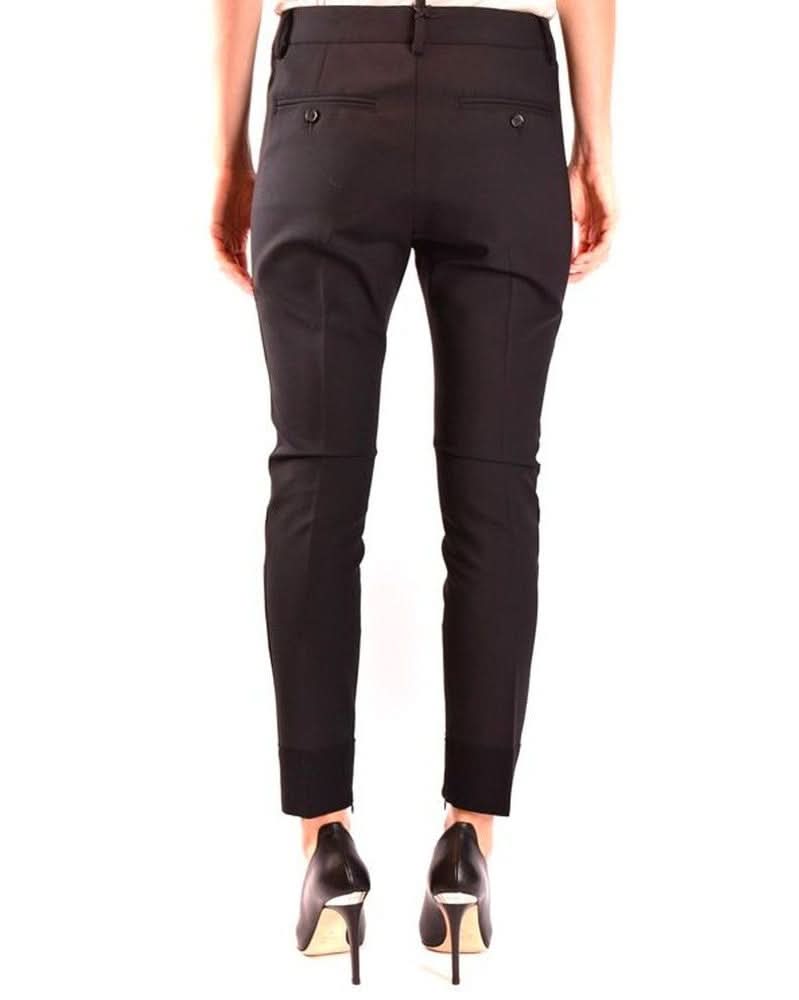 Dsquared² Black Wool Dress Pant Trousers