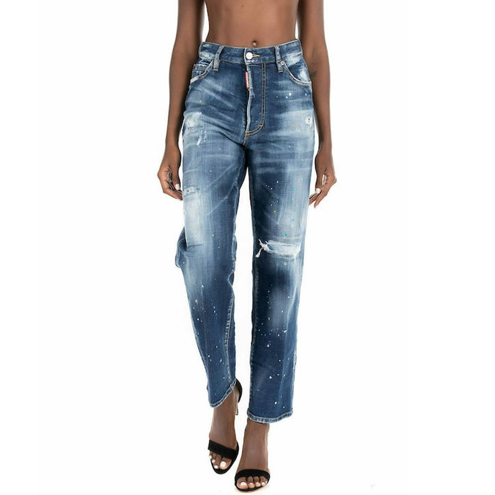 Dsquared² Blue Cotton Denim Jeans Glam Steals