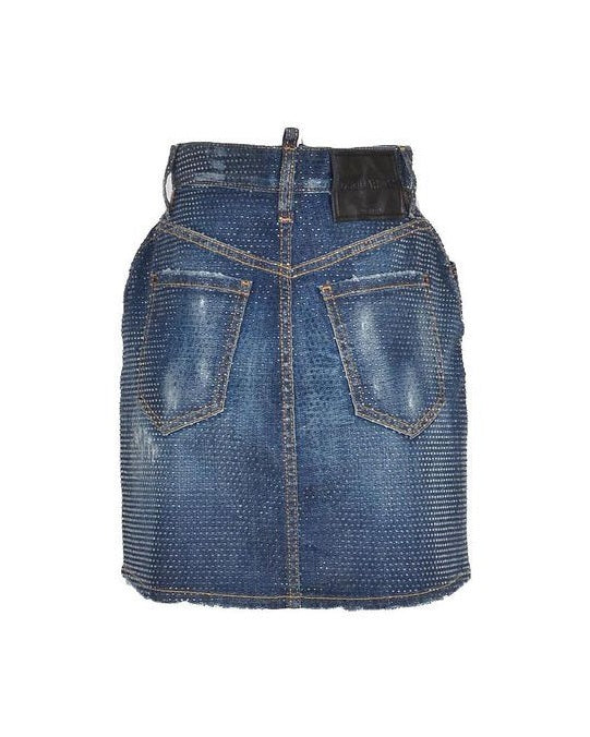 Dsquared² Blue Denim Skirt Skirts