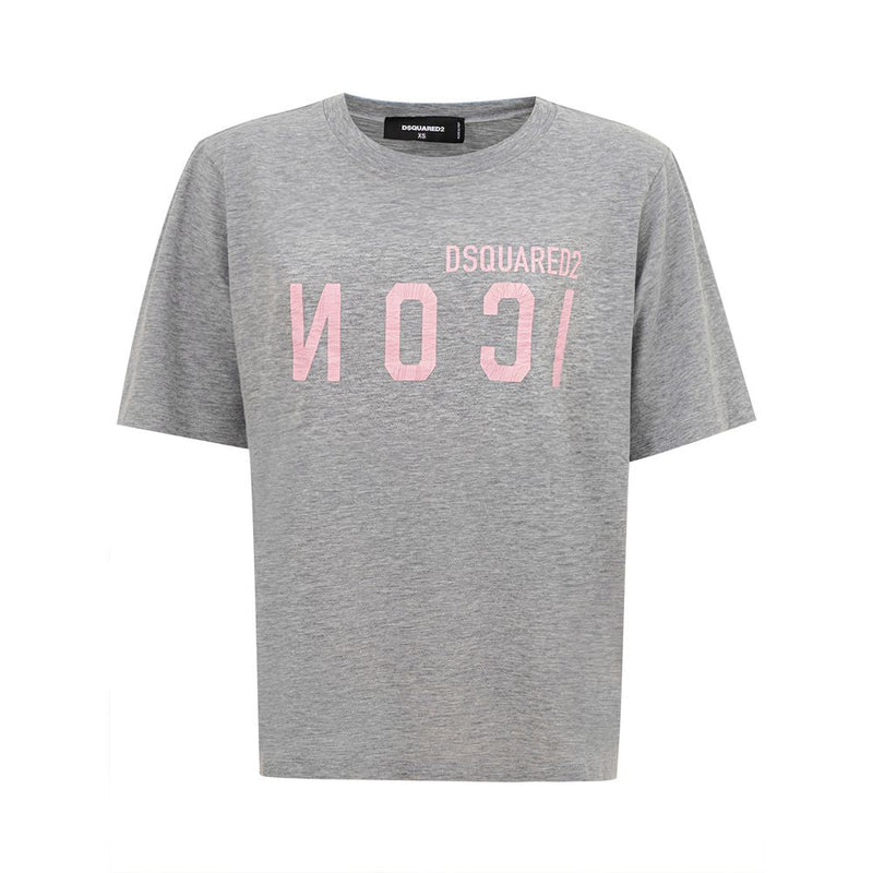 Dsquared² Gray Cotton T-shirt Glam Steals