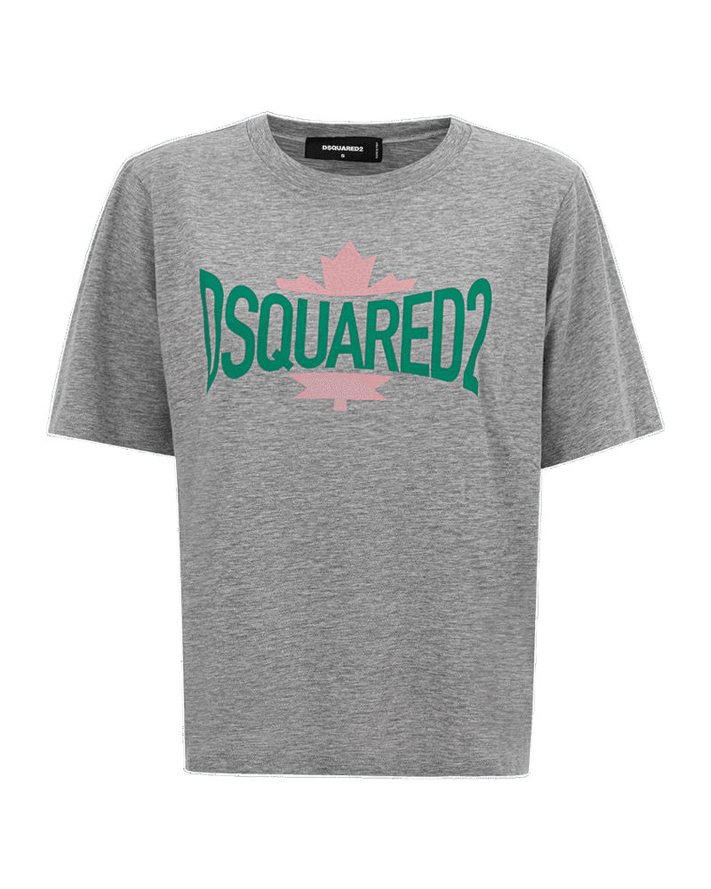 Dsquared² Gray Cotton T-shirt Glam Steals