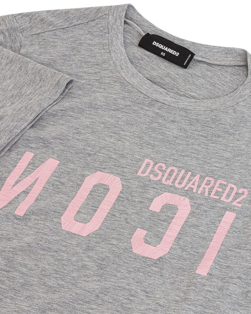 Dsquared² Gray Cotton T-shirt Glam Steals