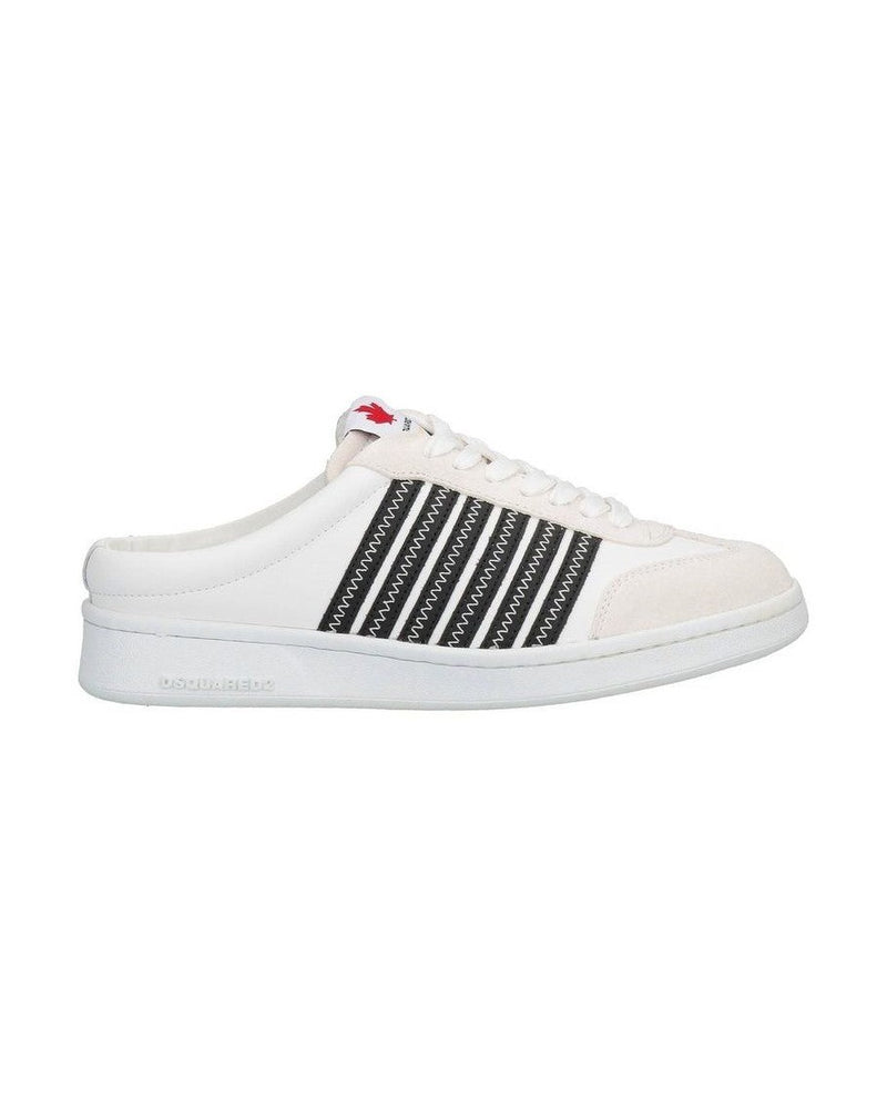Dsquared² White Calfskin Low Top Sneakers Glam Steals