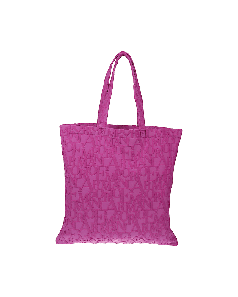 Emporio Armani Beachwear Shopper in Bold 3d Asv Logo Fabric Glam Steals