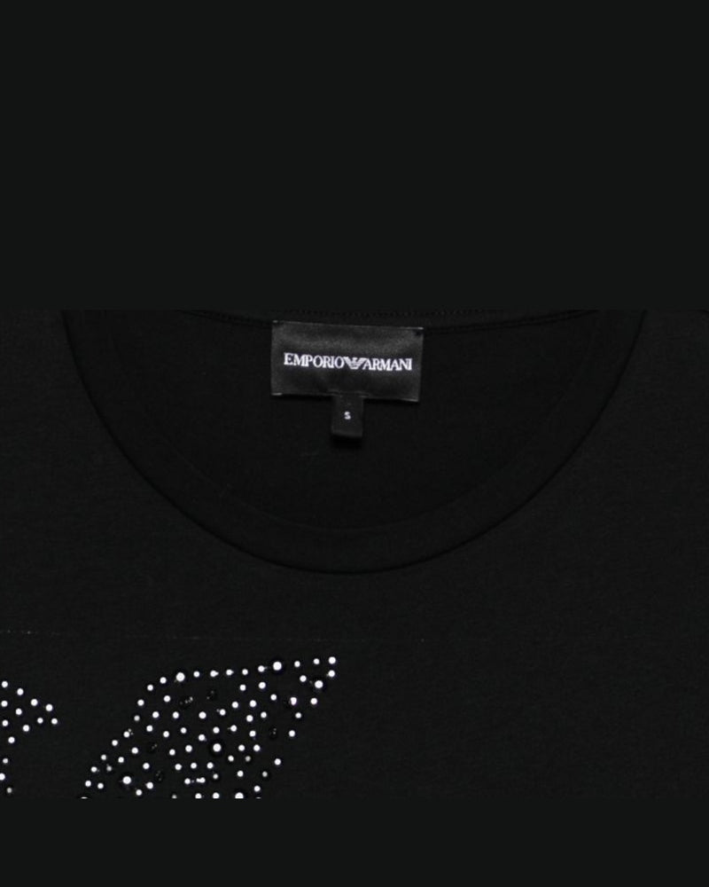 Emporio Armani Black Polo T-shirt Glam Steals