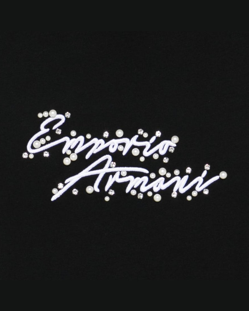 Emporio Armani Black Polo T-shirt Glam Steals