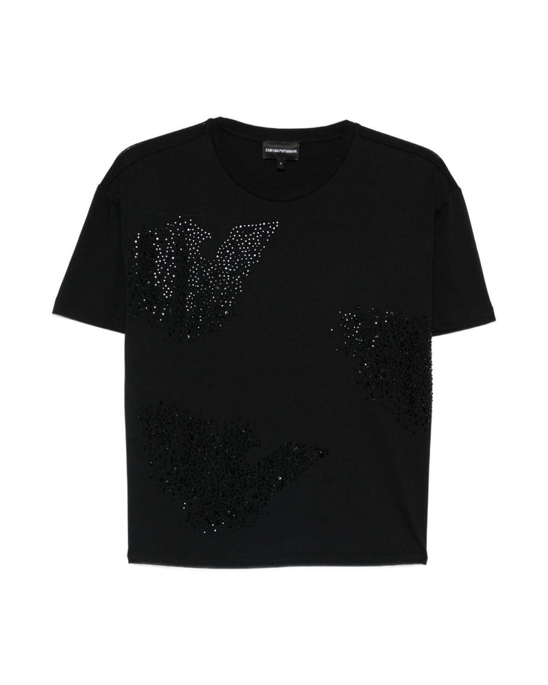 Emporio Armani Black Polo T-shirt Glam Steals