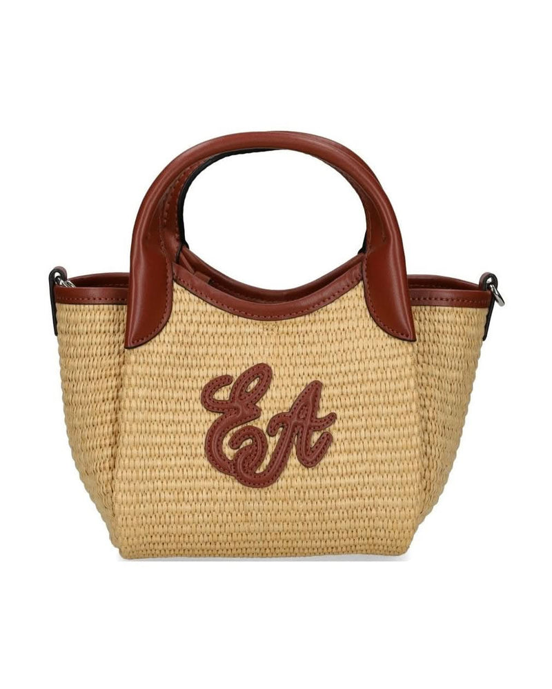 Emporio Armani Brown Leather Bag Shopper