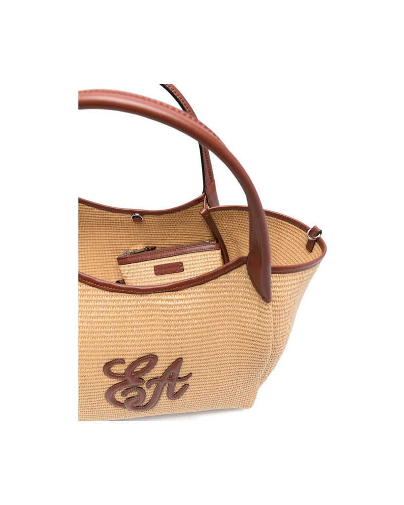 Emporio Armani Brown Leather Bag Shopper