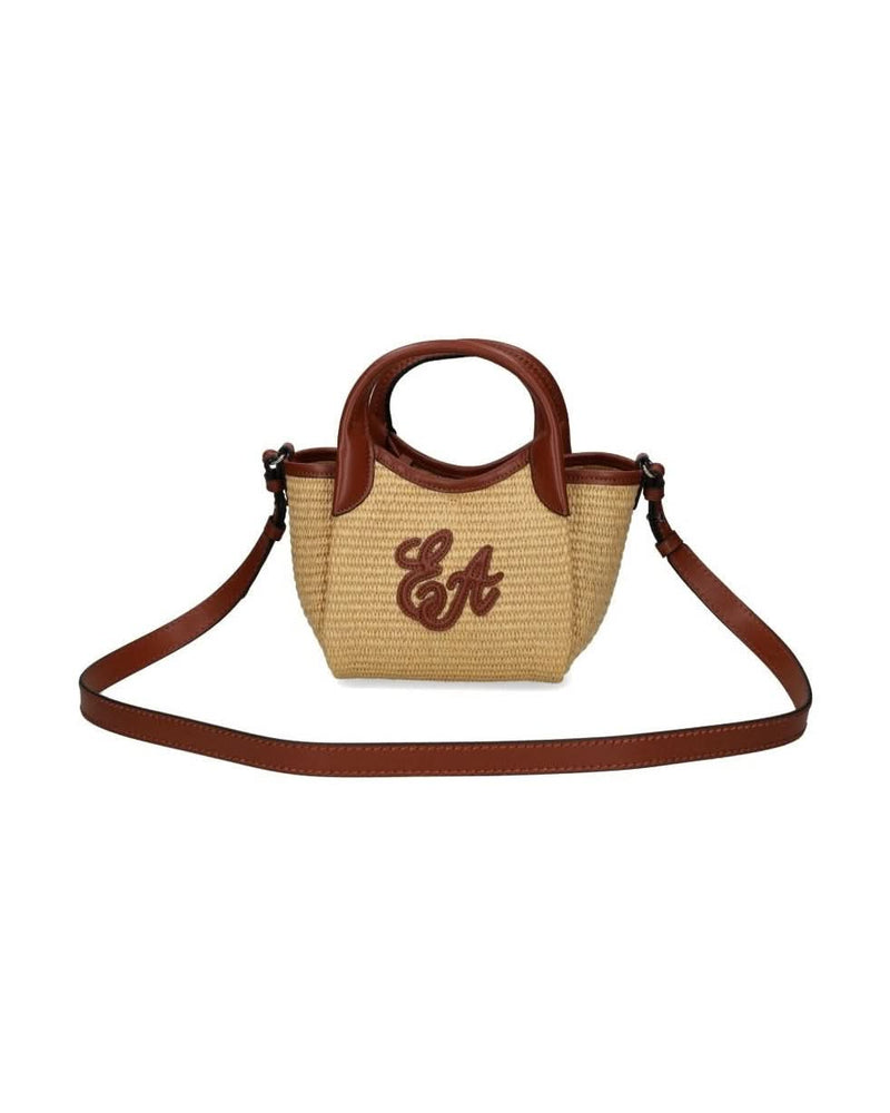 Emporio Armani Brown Leather Bag Shopper