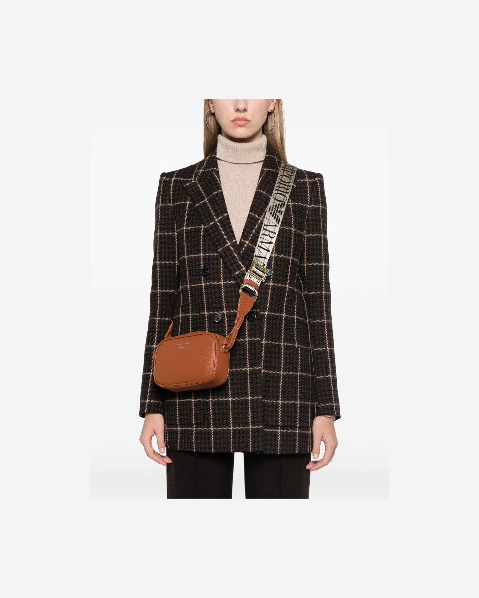 Emporio Armani Brown Leather Bag Glam Steals