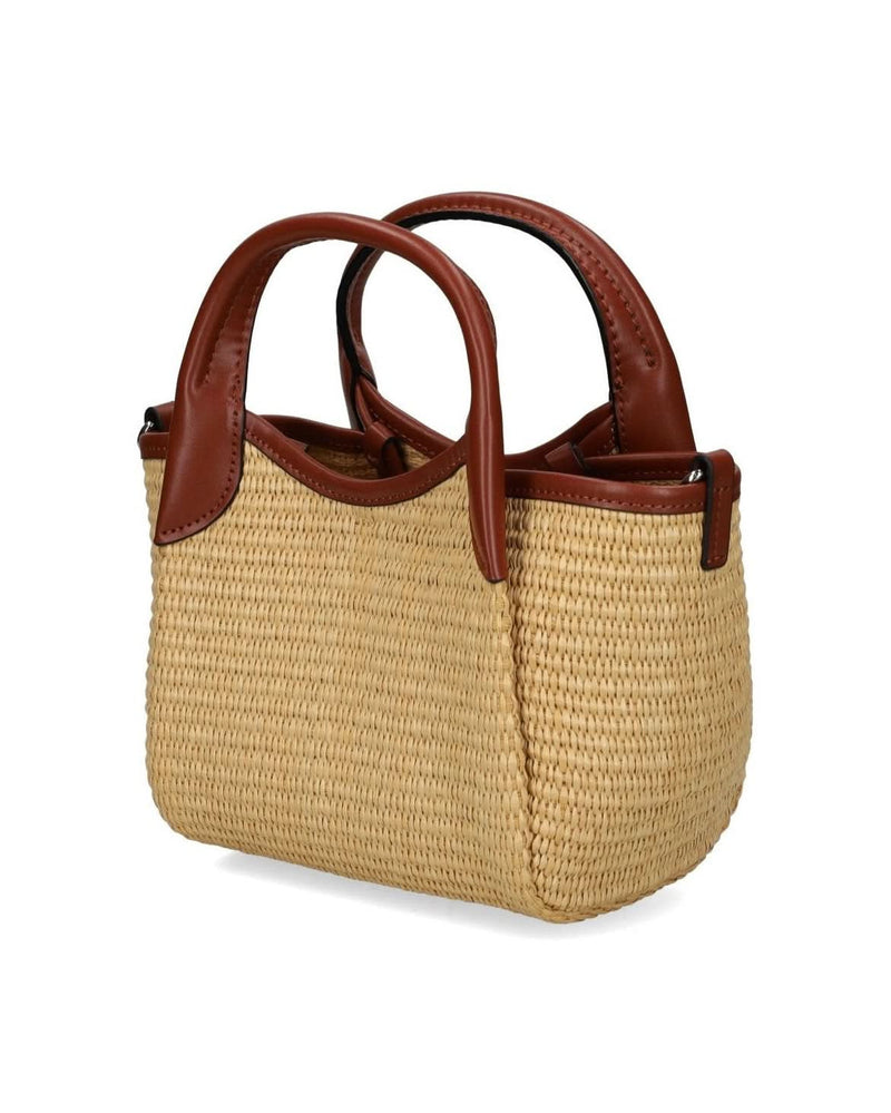 Emporio Armani Brown Leather Bag Shopper