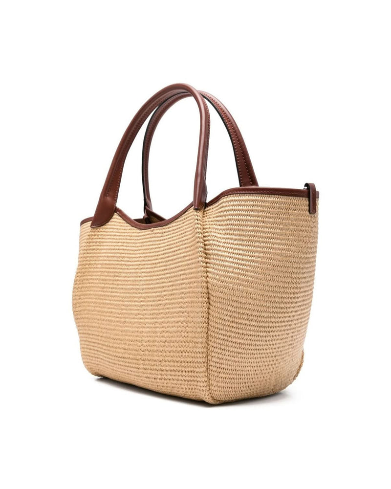 Emporio Armani Brown Leather Bag Shopper