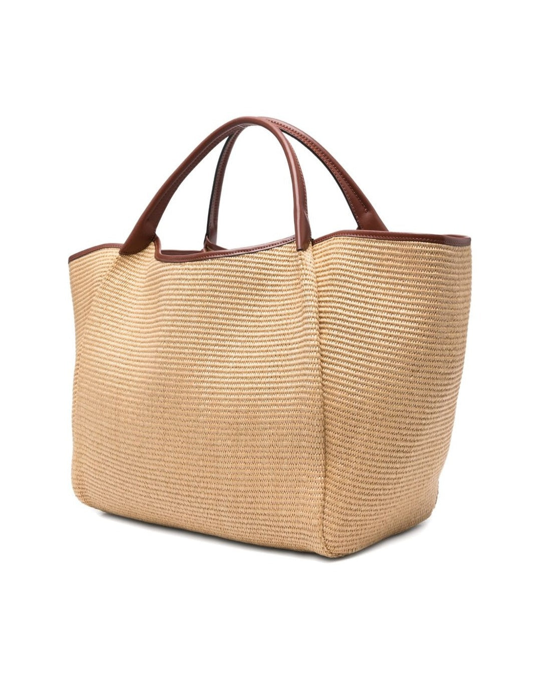 Emporio Armani Brown Leather Bag Shopper