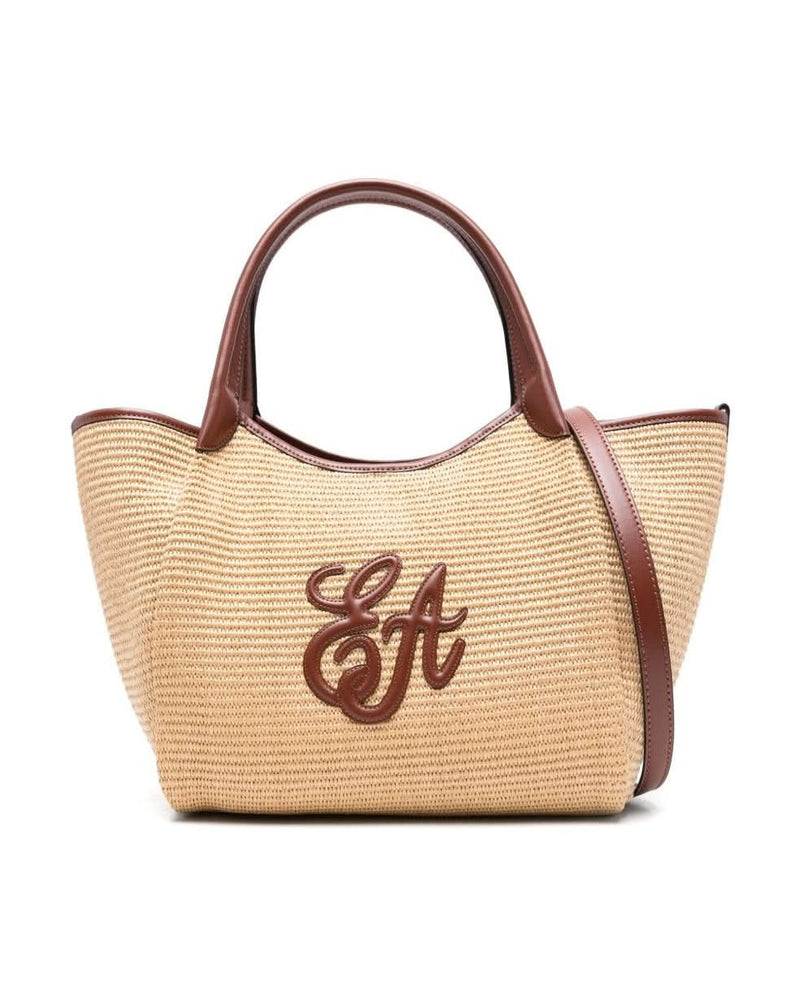 Emporio Armani Brown Leather Bag Shopper