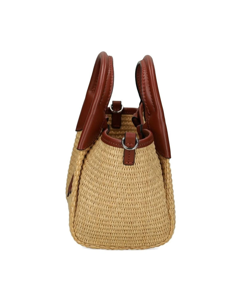 Emporio Armani Brown Leather Bag Shopper