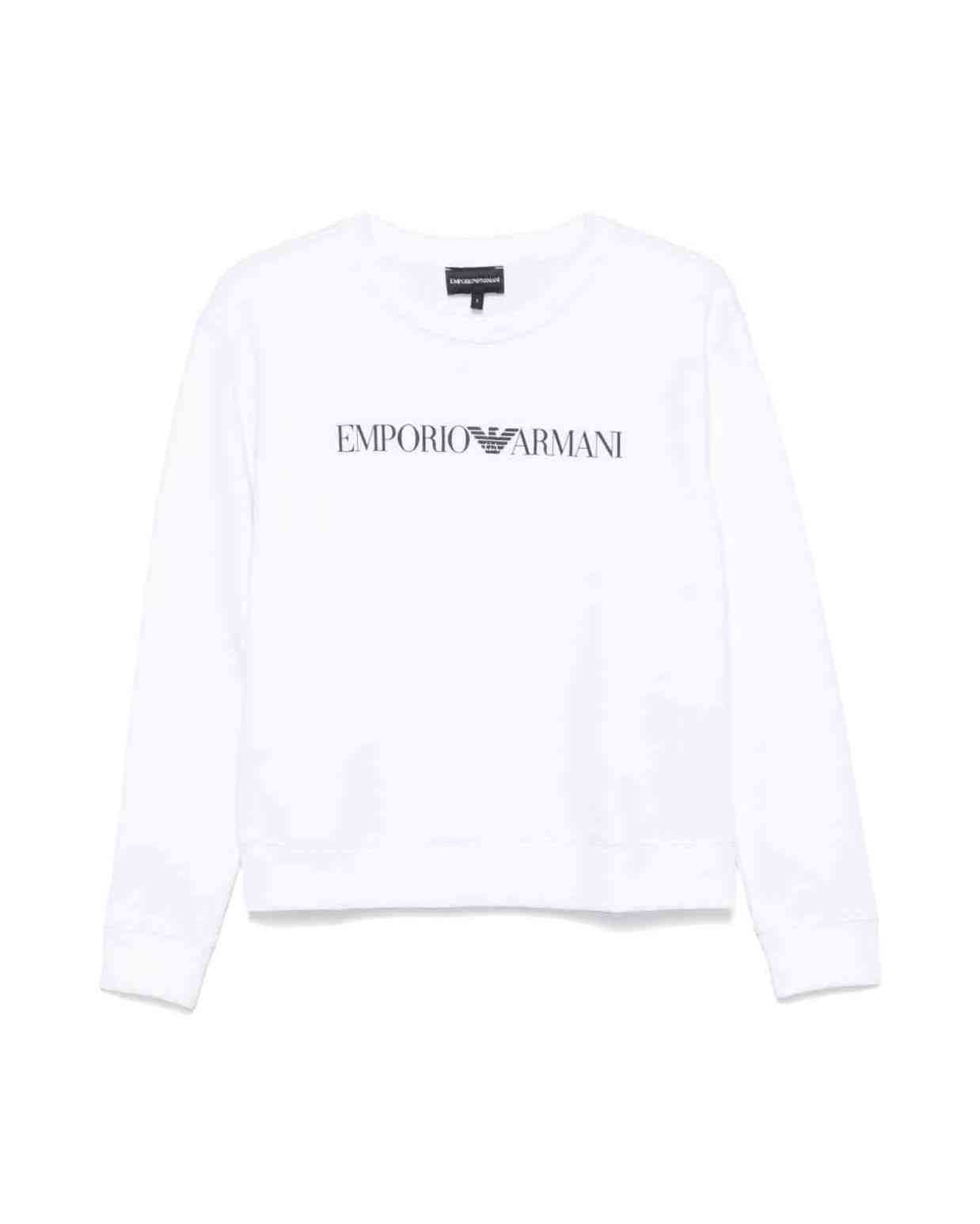 Emporio Armani Cotton Logo Print Organic Sweat-shirt Glam Steals