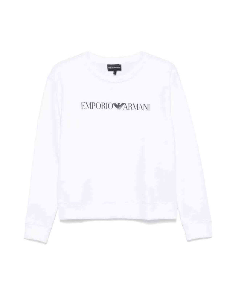 Emporio Armani Cotton Logo Print Organic Sweat-shirt Glam Steals