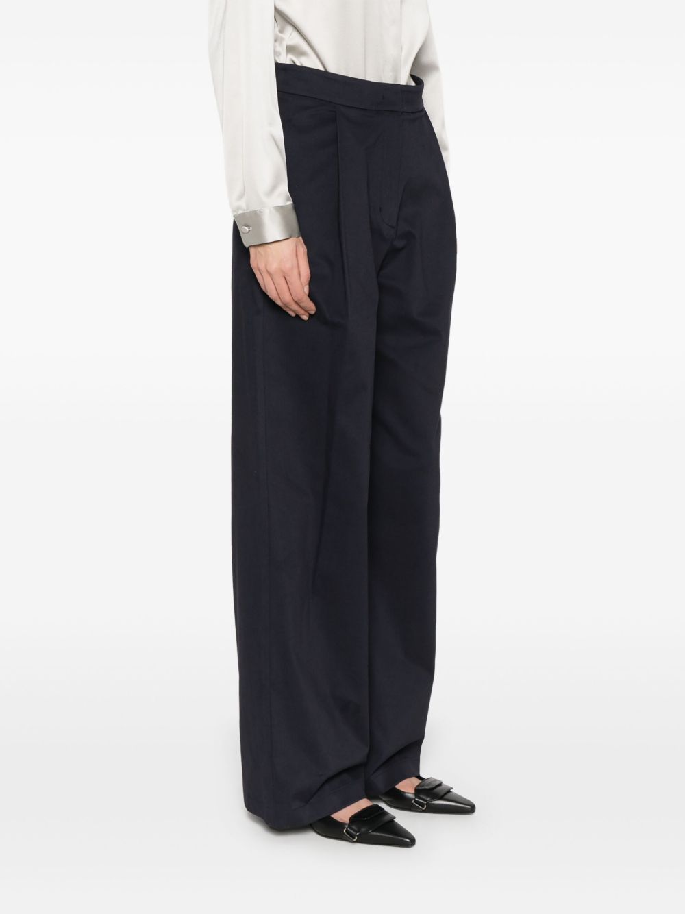 Emporio Armani Cotton Wide Leg Trouser Glam Steals