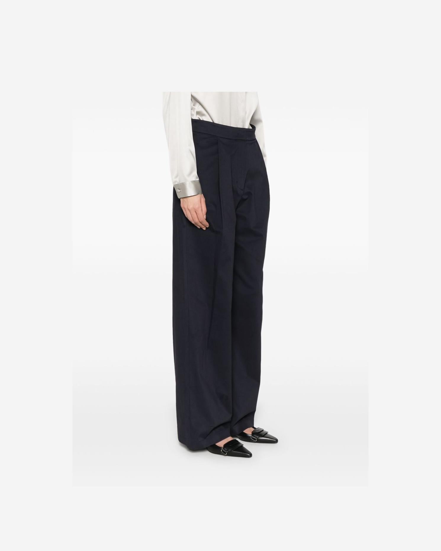 Emporio Armani Cotton Wide Leg Trouser Glam Steals