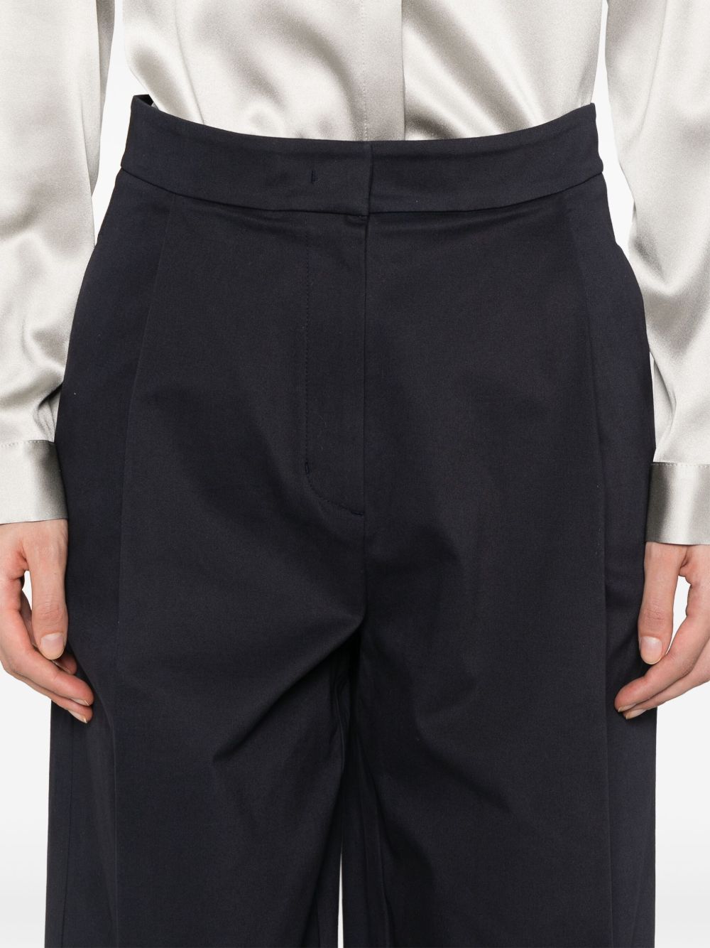 Emporio Armani Cotton Wide Leg Trouser Glam Steals
