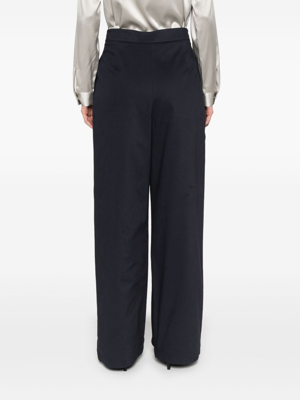 Emporio Armani Cotton Wide Leg Trouser Glam Steals