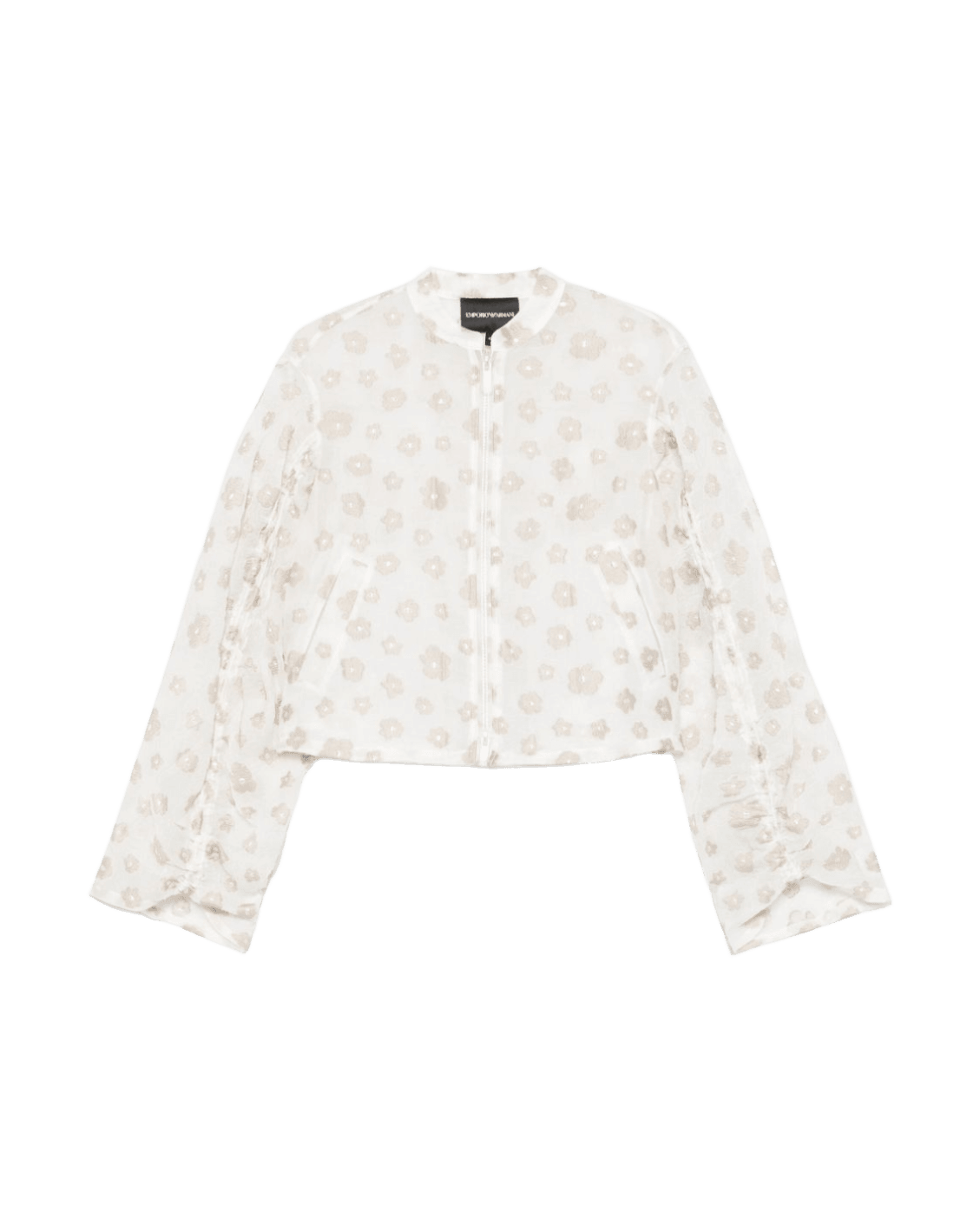 Emporio Armani Fil Coupé Fabric Blouson with All Over Floral Motif Glam Steals